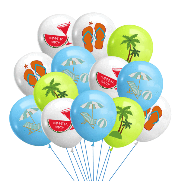 12st Coconut Tree Beach Ballonger Festival Dekor Latex Ballong Set Party Dekoration