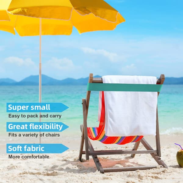 Elastiska handduksband i polyester för att säkra strandstolar utomhus
