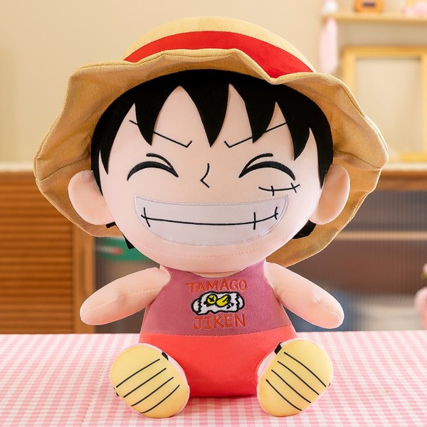 Brinquedo de pelúcia de anime Luffy fofo de uma peça 30 cm