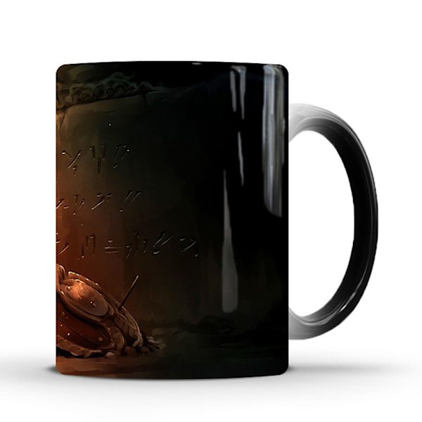 Warrior Cat Color Changing Mugg Keramisk kaffemugg Thermal tekopp Nyhetspresent