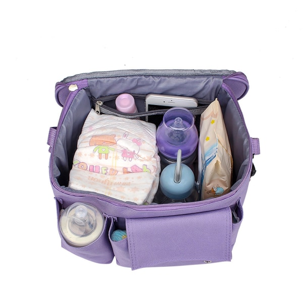 Barnvagnsväska Buggy Organizer Barnvagnsförvaringsväska för sittvagnar Purple