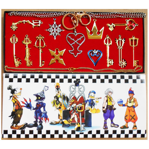13 pcs/conjunto chaveiro colar de armas Kingdom Hearts