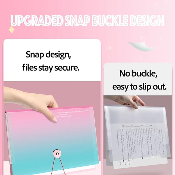 4-pack A4 expanderbara arkivmappar, 8-facks dragspelsmappar med flikar