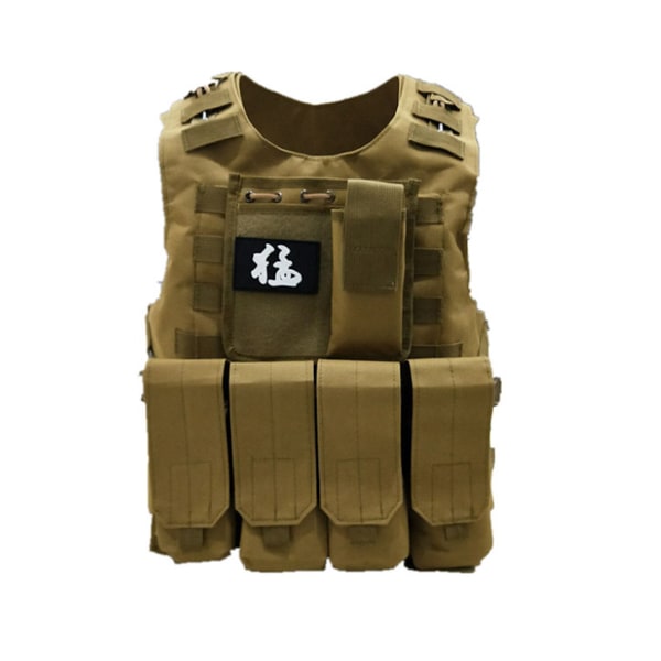 Tactical West Multi Pockets Skyddsväst Airsoft Brown