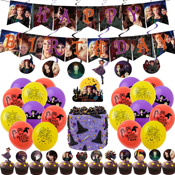 Crazy Witch Grattis på födelsedagen Ballong Set Latex Ballonger Party Dekoration Kit