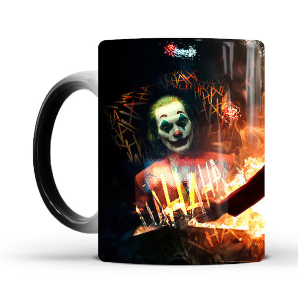 Joker Clown färgskiftande mugg Keramisk kaffemugg Thermal tekopp Nyhetspresent