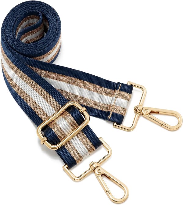 Justerbar bred axelrem i canvas 73-125 cm för crossbody-väskor