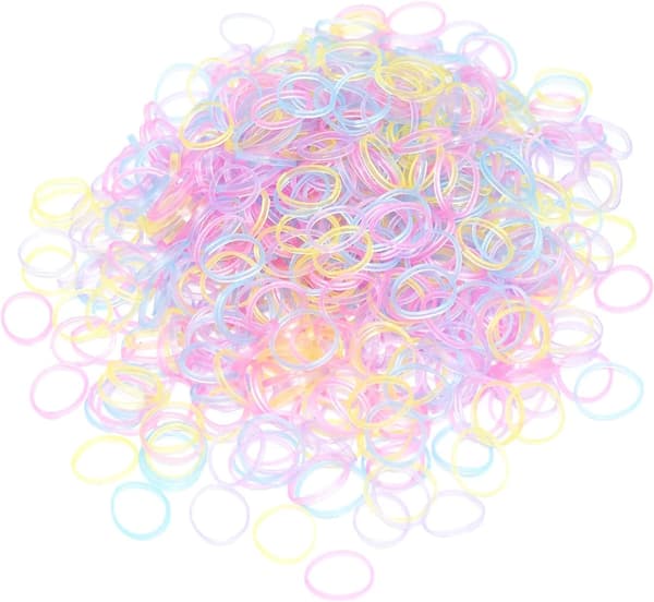 500-pack svarta mini-hårsnoddar 1,5 cm för flätor, barn och bröllopsfrisyrer
