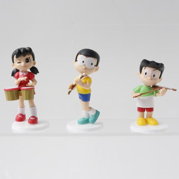 6 stk. Doraemon Earth Symphony musikfigurer 11 cm PVC samlerobjekt-sæt