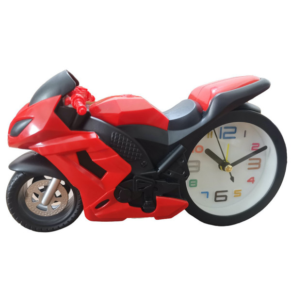 Motorcykelmönster för barn Anime Väckarklocka Icke tickande analog klocka