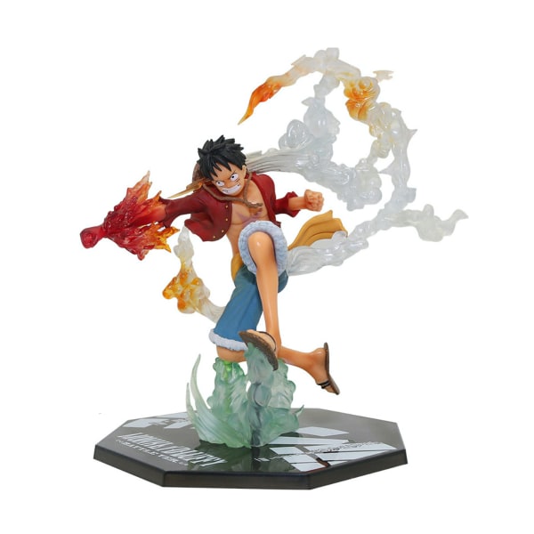 Burning Luffy One Piece Anime Action Figur Toy Model 12,5 cm