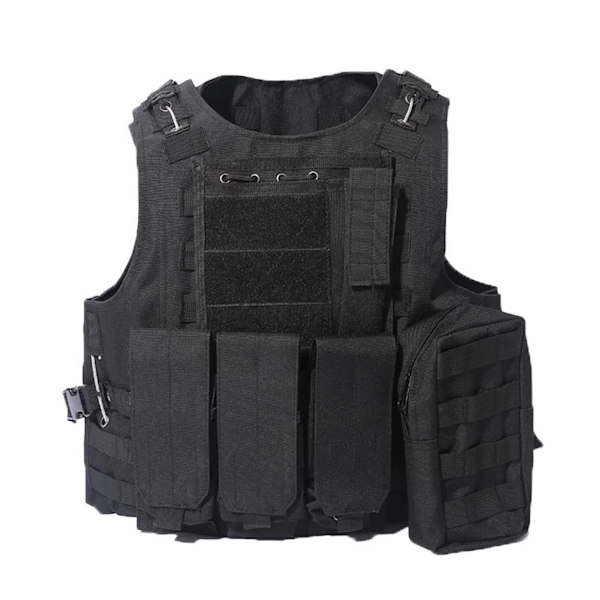 Svart Airsoft väst Tactical Molle Army Väst Jaktväst Jacka för män