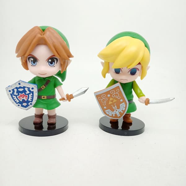 6 st Zeldas Link Chibi-figurer 10 cm PVC Spelkaraktär Samlarset