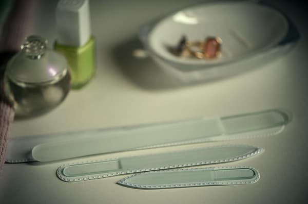 3-delt sæt med tjekkiske glasneglefile, dobbeltsidede vaskbare file til negle