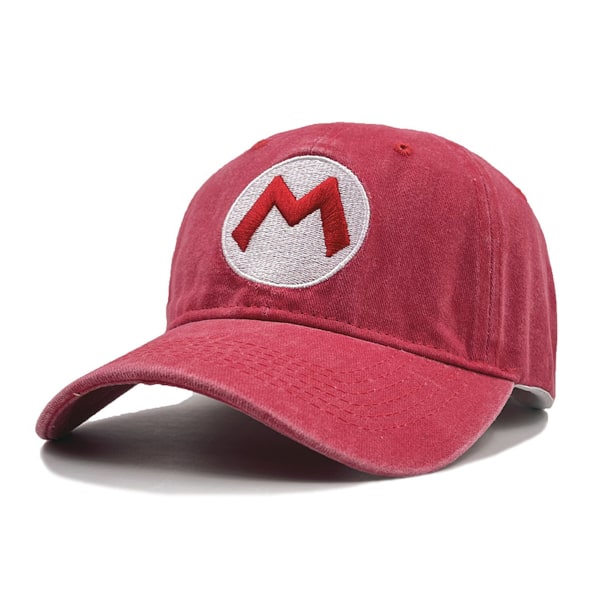 Tvättad Mario cap Bekväm Snapback justerbar sporthatt