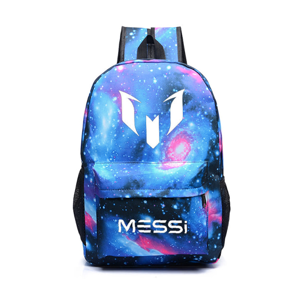 Messi Galaxy Anime skolryggsäck Casual Daypack Ryggsäck Cool bokväska