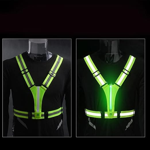 LED Refleksvest for Løping med USB Oppladbare Lys for Sikkerhet