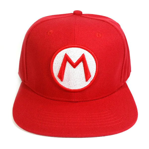 Röd M Mario cap Bekväm Snapback justerbar sporthatt