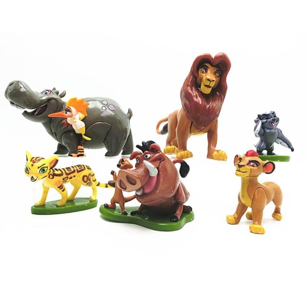 6st Lejonkungen Simba Mufasa Timon Pumbaa figurleksak tecknad