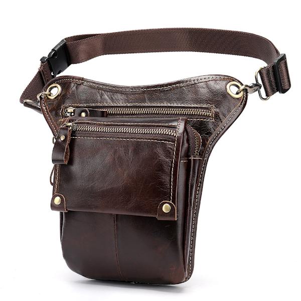 Retro motorcykel benväska Drop midjeväska, lår Fanny Pack för resor utomhus