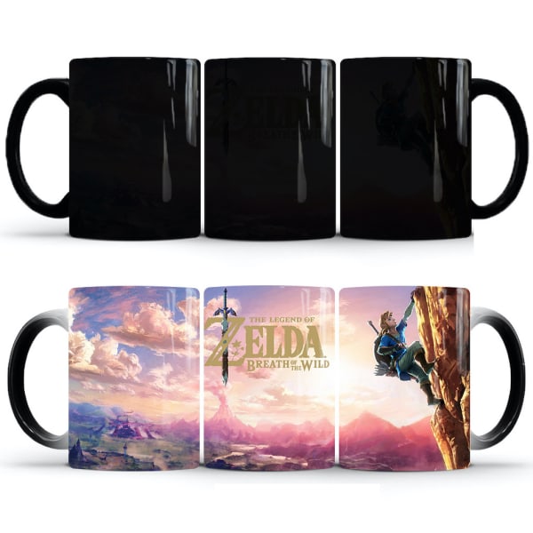 Legend of Zelda färgskiftande mugg Keramisk kaffemugg Thermal tekopp Nyhetspresent
