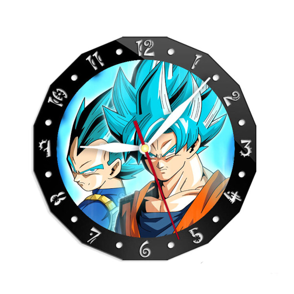 Dragons Balls Son Goku Anime Väggklocka Tyst, icke tickande klocka Dekorativ klocka för hemmet