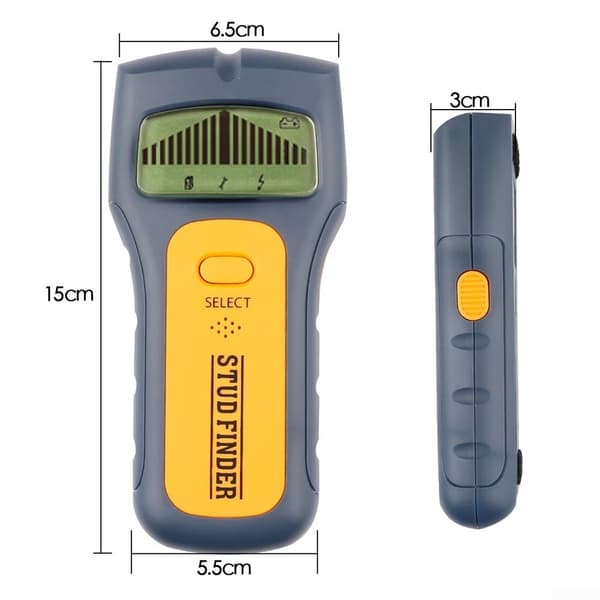 Vægscanner Stud Finder med LCD-display til metal, træ og strømførende ledninger