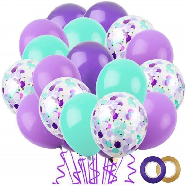 15 st lila ballonger födelsedag latex set festdekoration