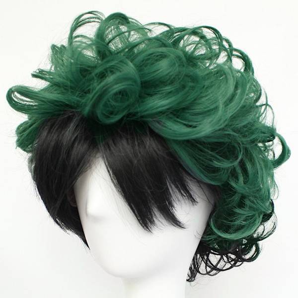My Hero Academia Anime peruker Midoriya Izuku Out lockigt syntetiskt hår peruker