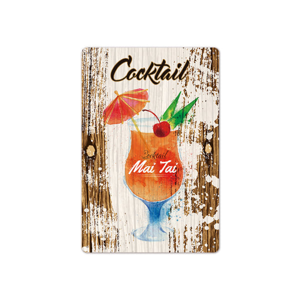 6st Cocktail Annonsaffischer Järn Retro Oinramad väggdekor 20x30cm för Bar Pub Hem