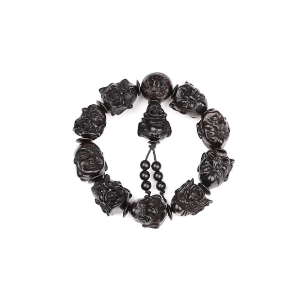Armband Naturligt indonesiskt ebenholts Buddha Beads Armband