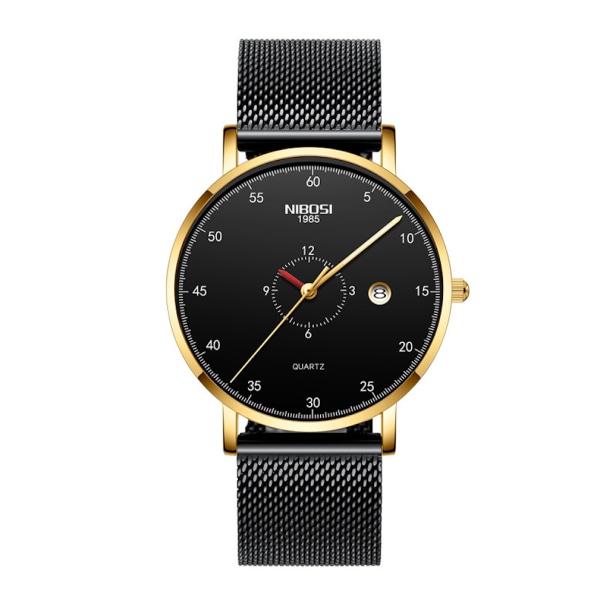 Herr Quartz Watch Ultra Slim Watch Analog Display Vattentät Lysande
