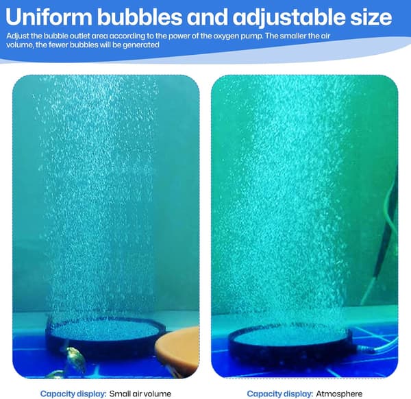 2-pack akvarieluftstenar, 10 cm runda bubbelspridare för akvarier