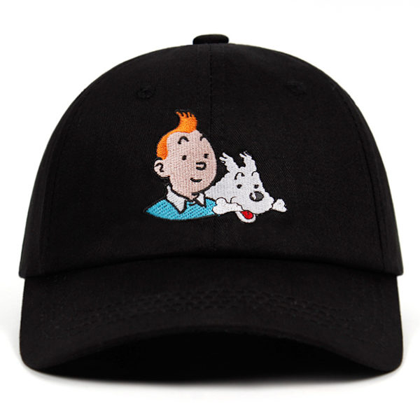 Tintin and Dog Baseball Cap Sport Fritidshatt Snapback justerbar hatt