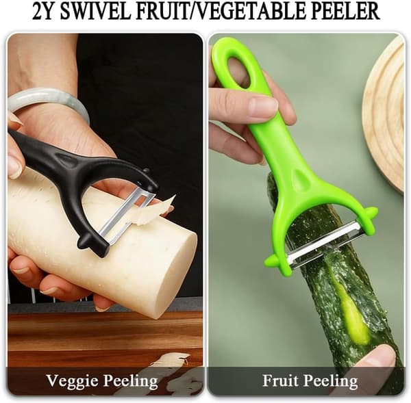 Potatisskalare 2-pack rostfritt stål blad grönsaks- och fruktskalare