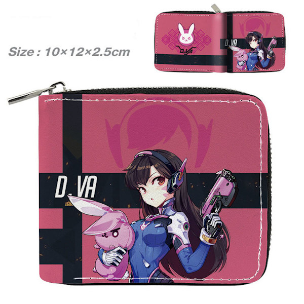 DVA Anime plånbok Bifold kort plånbok plånbok med myntficka