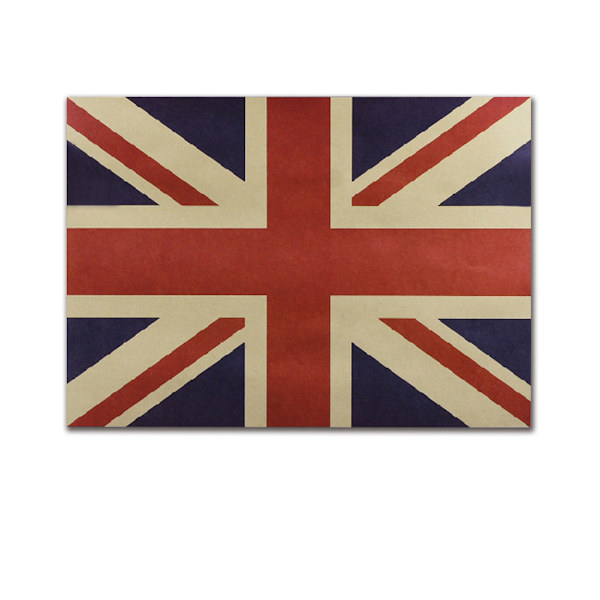 British Flag Art Print Väggdekor Kraftpapper 36x51,5cm för Bar Coffee Shop Home