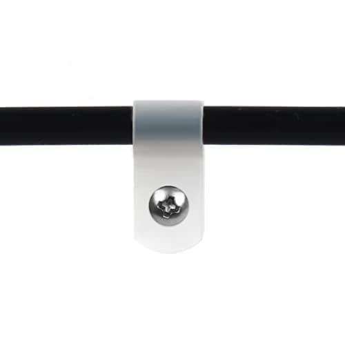 100 stk. Nylon R-type kabelklemmer 1/4 tomme hvite ledningsfester