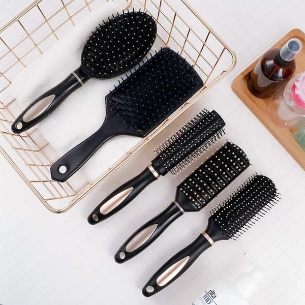 5-delars hårborstset för utredning av vått och torrt hår, styling och hårbottenmassage
