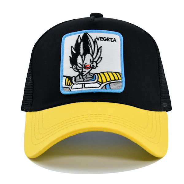 Boné de beisebol bordado de anime Dragon Ball Vegeta Chapéu de sol com aba curva