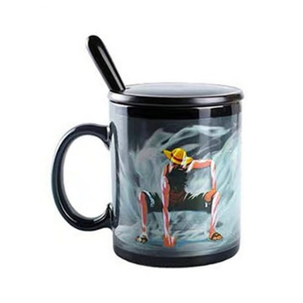 Luffy färgskiftande keramisk kaffemugg Tekopp Nyhetsgåva