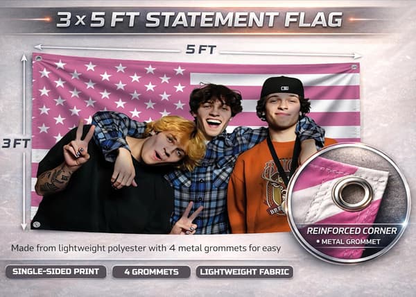 American Triplets Flag 3x5 fot polyesterbanner med 4 maljer for dekorasjon