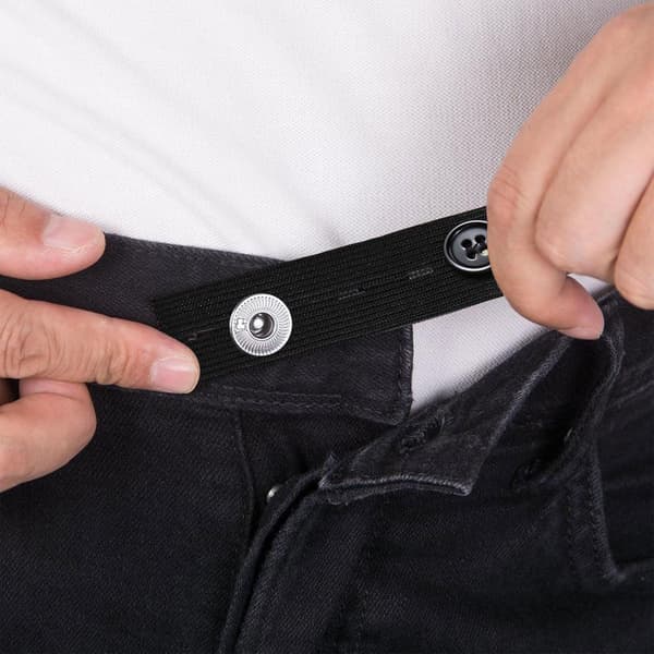 5-pack justerbara elastiska midjeförlängare för jeans, byxor och långbyxor