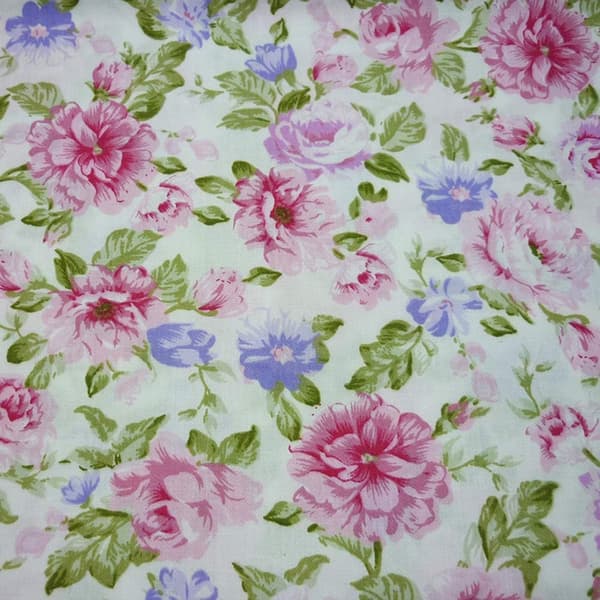 5 stk. 100 % bomullsstoff, 40 x 50 cm rosa stoffstykker for søm og quilting
