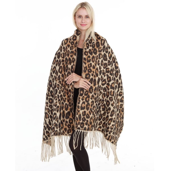 Print halsduk Pashmina Sjal Wrap Thicken Poncho for Lady