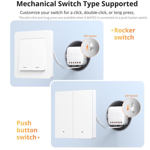 SONOFF S-MATE2 eWeLink Remote Switch Mate uden nulleder smart kontrolmodul