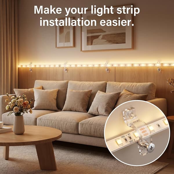 100 st PC LED-remsklämmor 10 mm vattentäta transparenta monteringsfästen