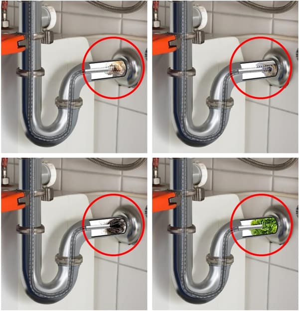 2-pack avloppsrensare 200 cm/90 cm flexibelt gripverktyg för rörrengöring