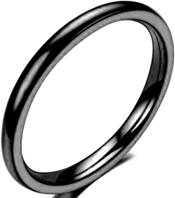 2 mm wolframkarbid stablebar ring, enkel slank giftering for menn og kvinner