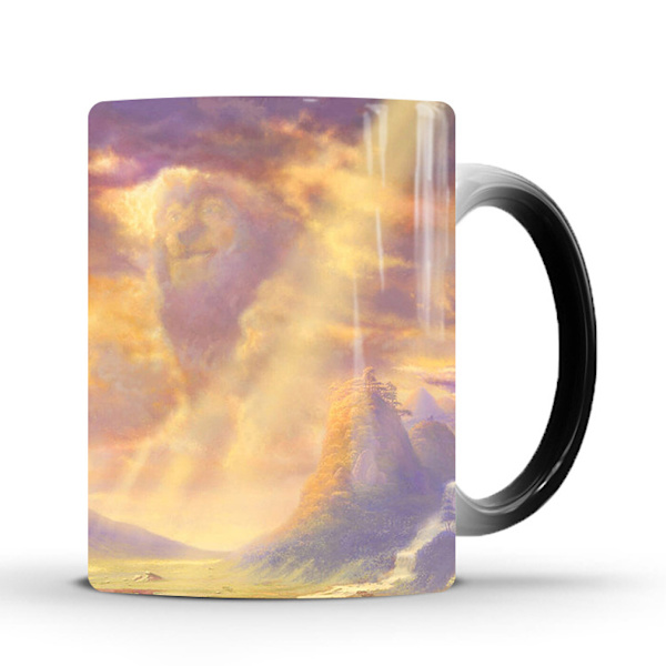 Lion King Simba färgskiftande mugg Keramisk kaffemugg Thermal tekopp Nyhetspresent